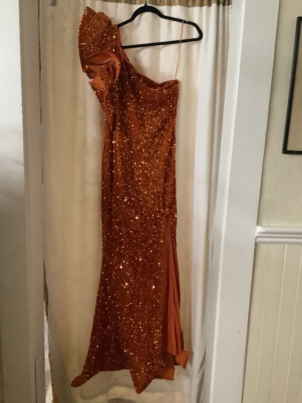 NWOT size 10 Burnt Orange Sequin Dress